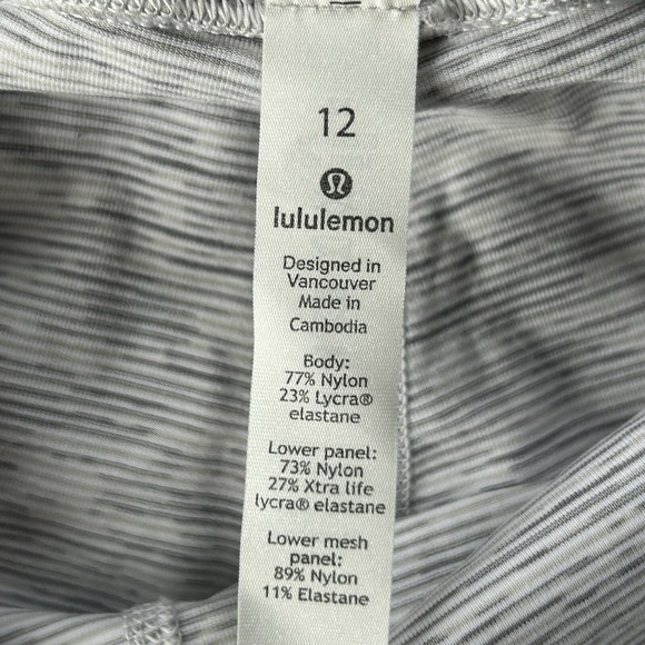 Lululemon Legging Women 12 Wunder Under Scalloped Hem High Rise Crop 32X24 Lulu - Picture 3 of 14